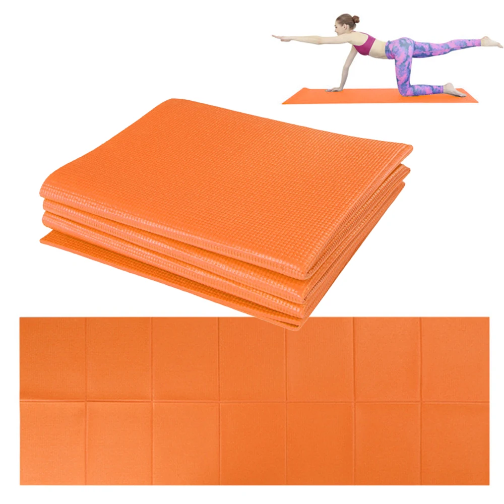 

Foldable Yoga Mat Eco Friendly TPE Folding Travel Fitness Exercise Mat Double Sided Non-slip for Yoga Pilates & Floor Workouts