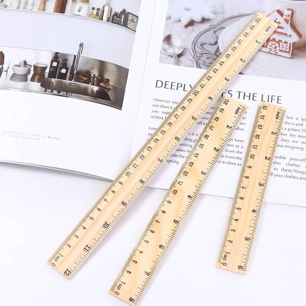 

School Supplies Office Student Teacher Stationery Children Wooden Rulers Straight Rulers Rulers Drawing Rulers