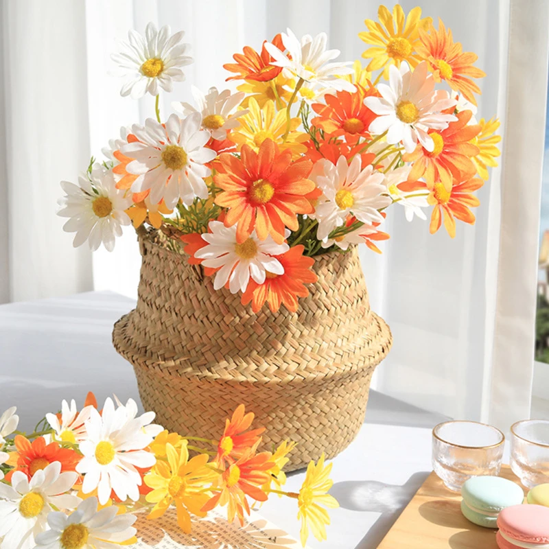 

Grainbuds Simulation Long Branch Daisy Simulation Fake Silk Flower Home Decoration Artificial Flowers Simulation Flower