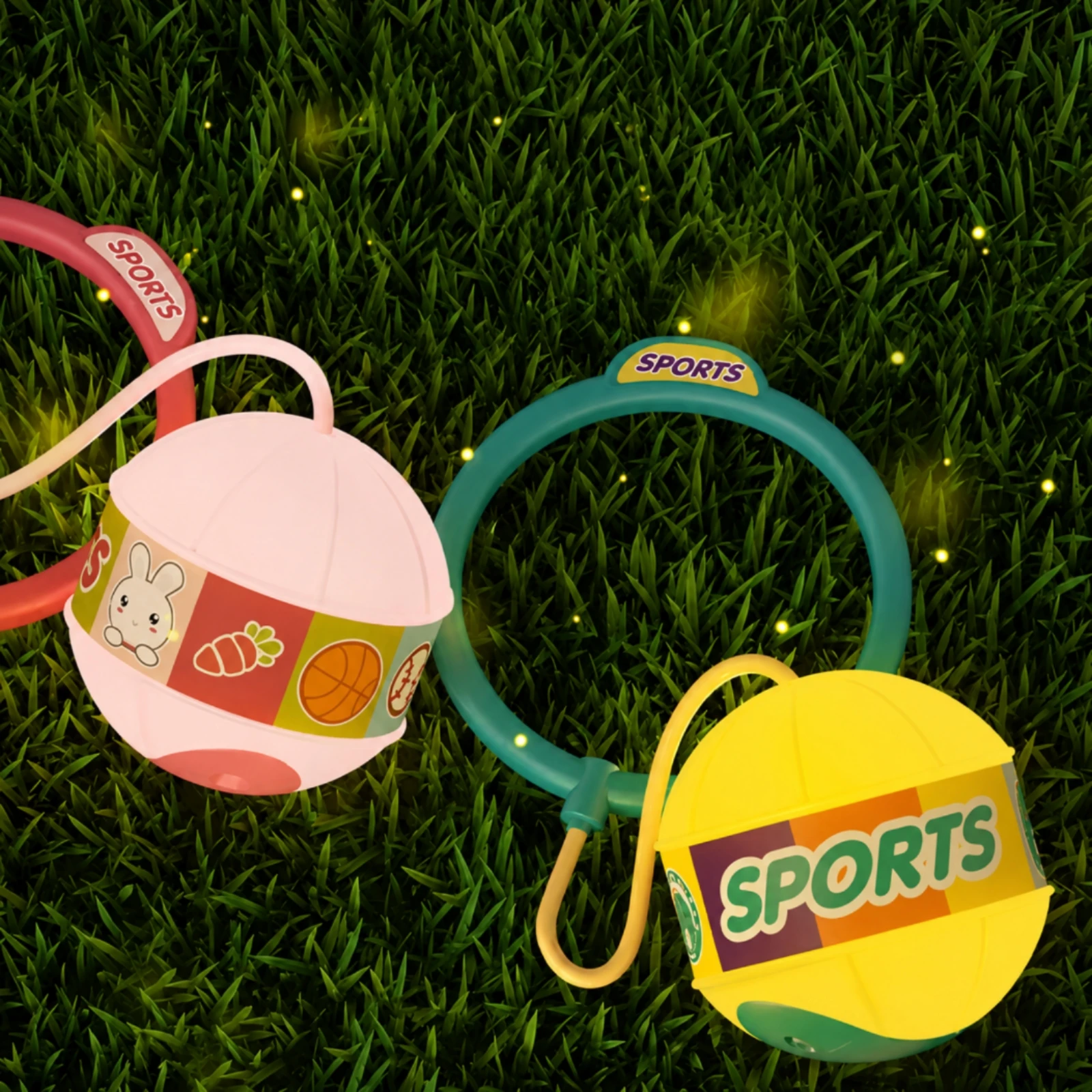 Мяч для прыжков Foot-Swing Skip Ball на батарейках с обручем, гибкий, удобный для детей, для ночного использования, для дома (art.: 3920dbd0dddaa) - 3920dbd0dddaa