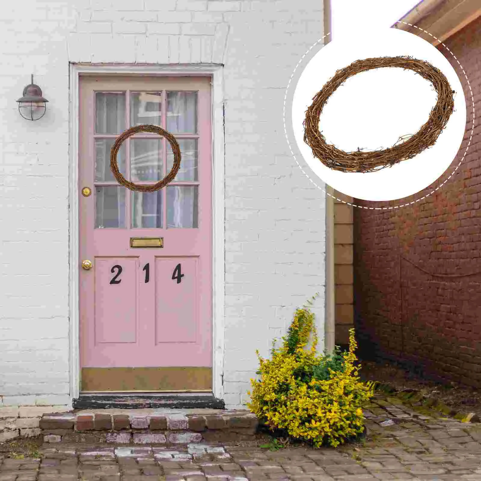 

1PC Rattan Wreath Vine Branch Wreath Dried Rattan Ring Christmas Rattan Ring Decorative Natural Xmas Garland Decoration for