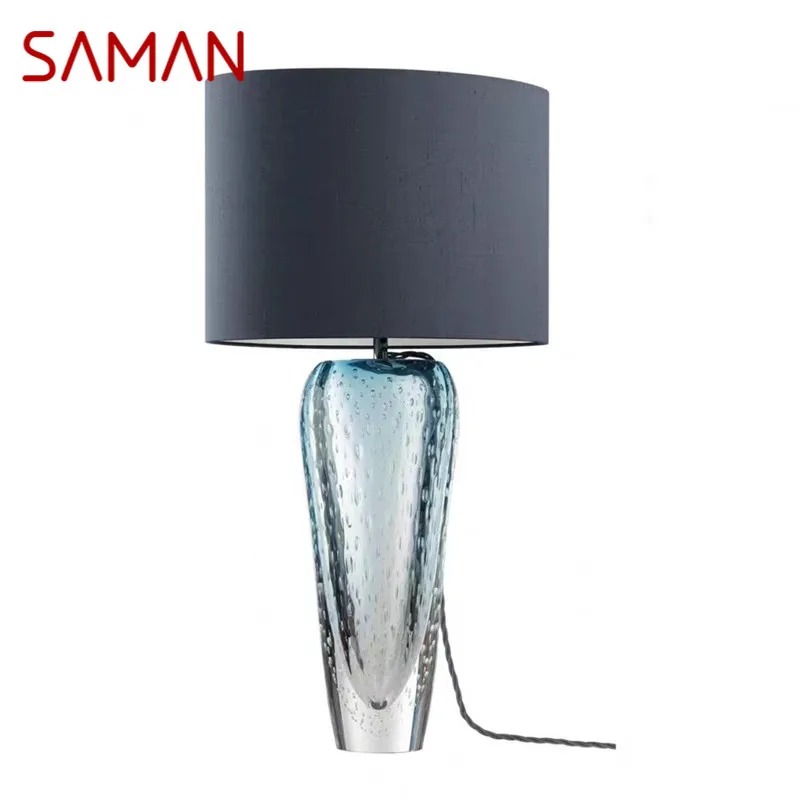 

SAMAN Nordic Glaze Table Lamp Modern Art Iiving Room Bedroom Study Hotel LED Personality Originality Desk Light