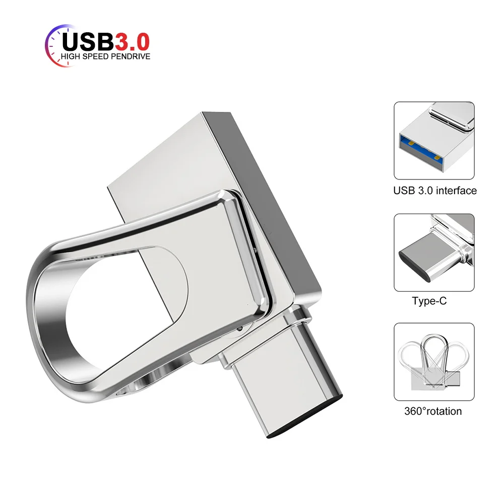 USB-флешка TOPESEL 2 в 1 OTG USB C-флешка 3 0 USB-флеш-накопитель типа C для