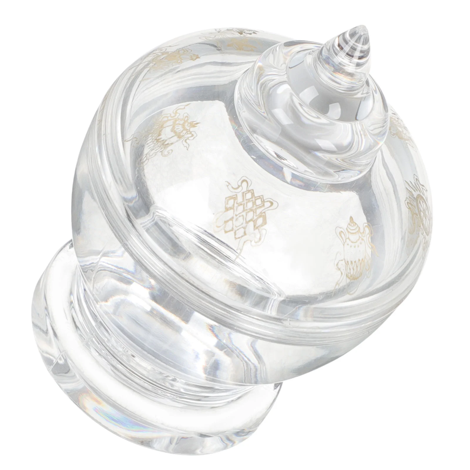 

Pagoda Tower Cup Statue Buddhism Mini Garden Water Figurine Desktop Decorative Holy Bowl Models Model Bottle Storage Offering