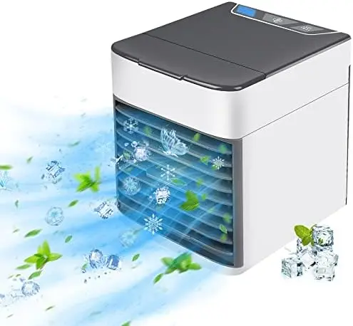 

portátil, ventilador de refrigera 4 em 1 multifuncional atualizado com 3 velocidades, mini refrigerador de ar pessoal USB par