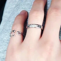 creative cat ear abstract opening ring cross border niche japanese and korean style creative irregular ring