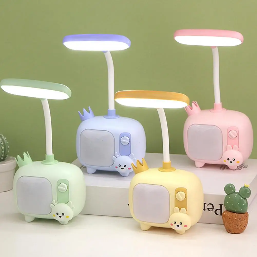 

LED Table Lamp USB Rechargeable Night Lamp Reading Light Cartoon Rabbit Deer Shape Adjustable Bedside Lamp For Kids Bedroom