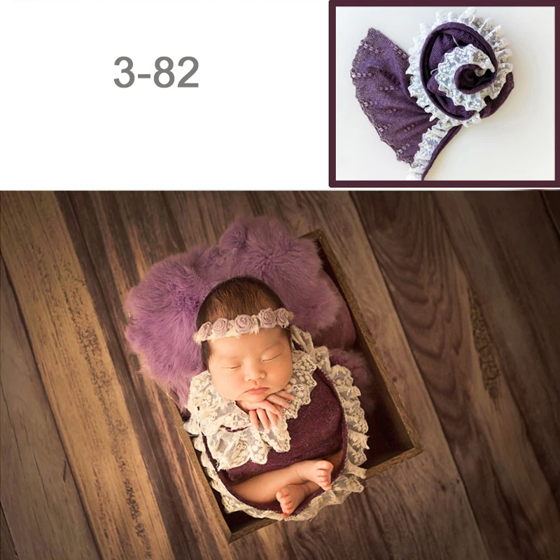 

Newborn Wrapped Elastic Lace Baby Photography Swaddle Soft Knitted Clothes Photo Studio Shooting Auxiliary Modeling Supplies