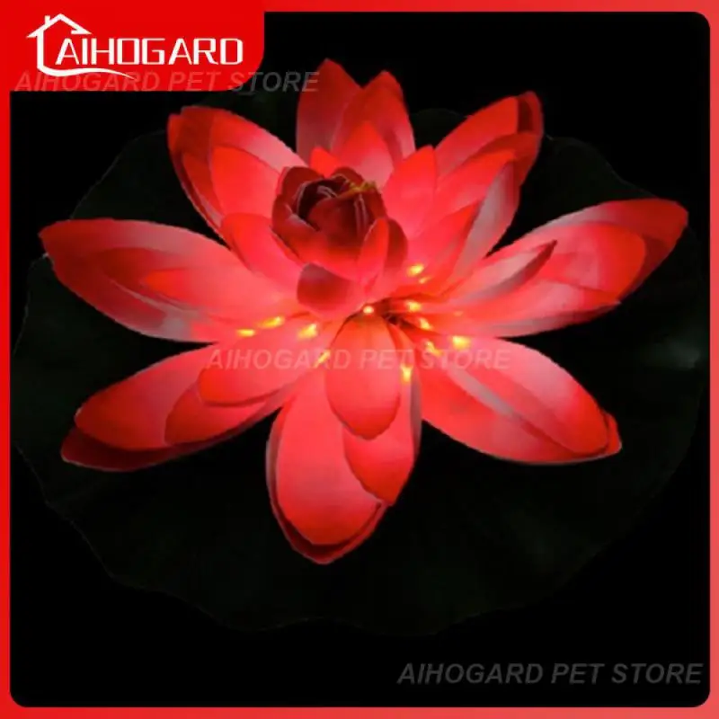 

Durable Garden Decorative Lamp Polychromatic High-quality Waterproof Simulation Lotus Floor Lamp Intelligent Light Control 1pc