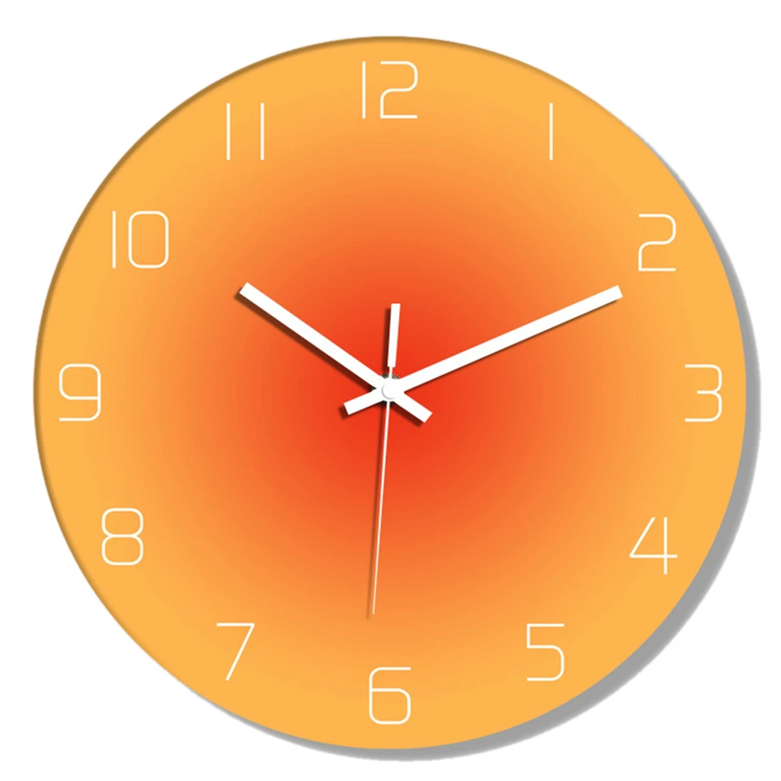 

Настенные часы с закатом 12 дюймов, роскошные креативные декоративные беззвучные простые для гостиной с подсветкой в стиле знаменитостей