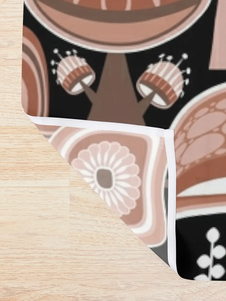 Современные грибы середины века // Terra Cotta коричневая черная белая занавеска для