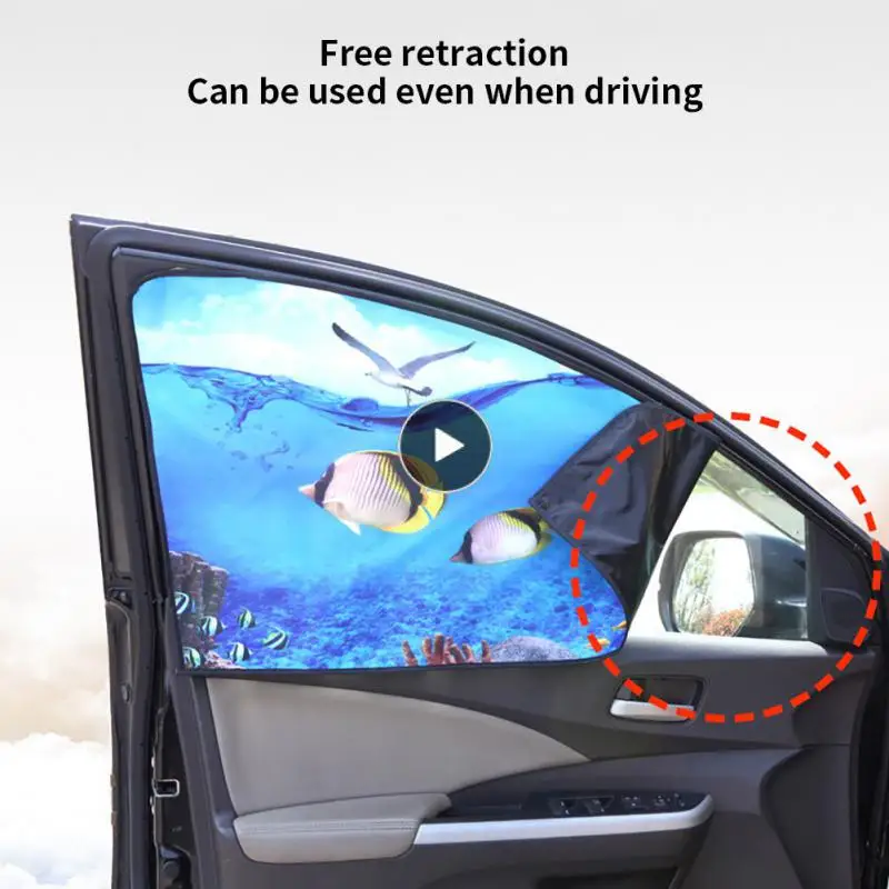 

Magnetic Heat Insulation Side Sunshade Freely Retractable Universal Car Sunshade Adjustable Sun Protection Car Accessories