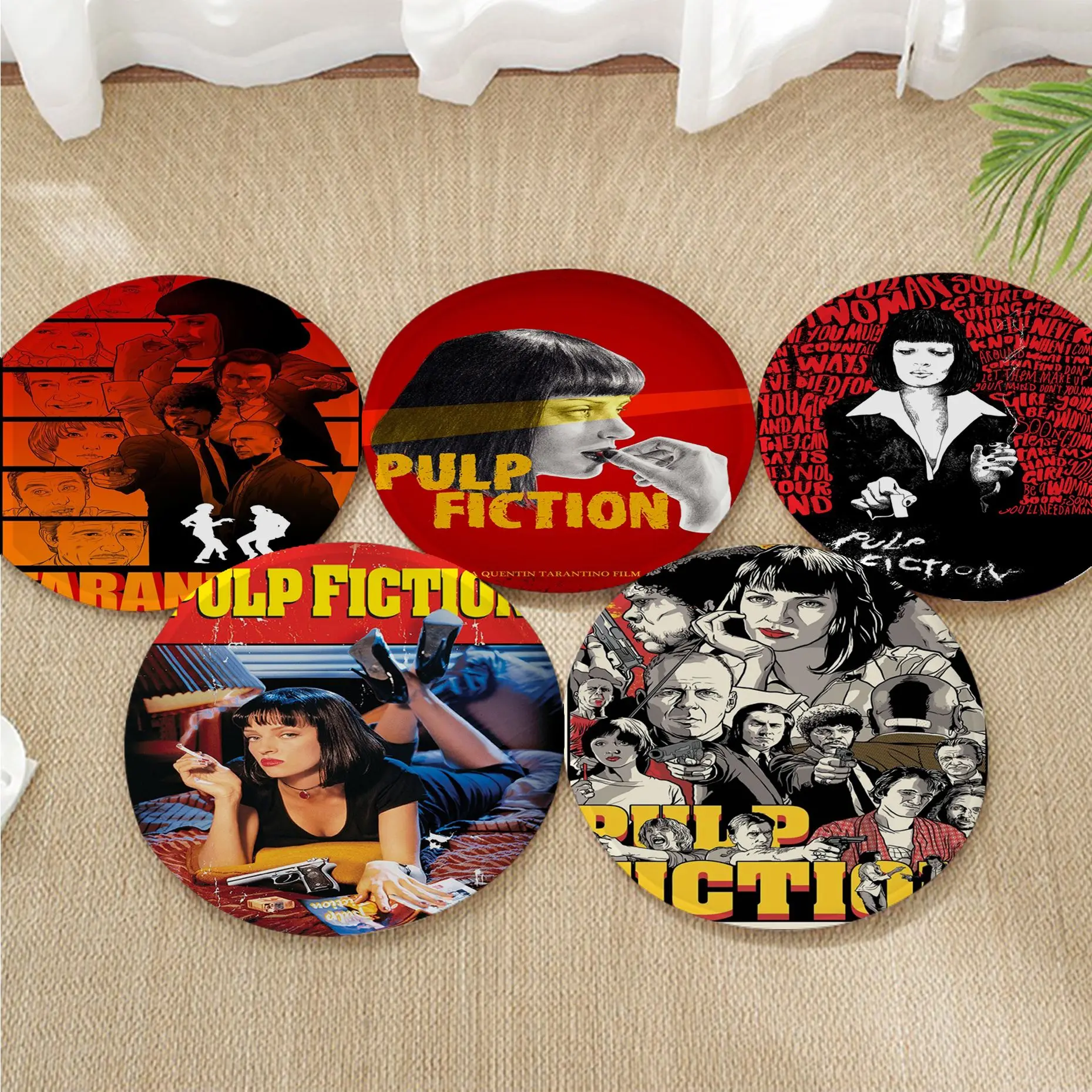 

Movie Pulp Fiction Modern Minimalist Style Plush Cushion Home Back Cushion Soft Comfortable 50x50cm Buttocks Pad