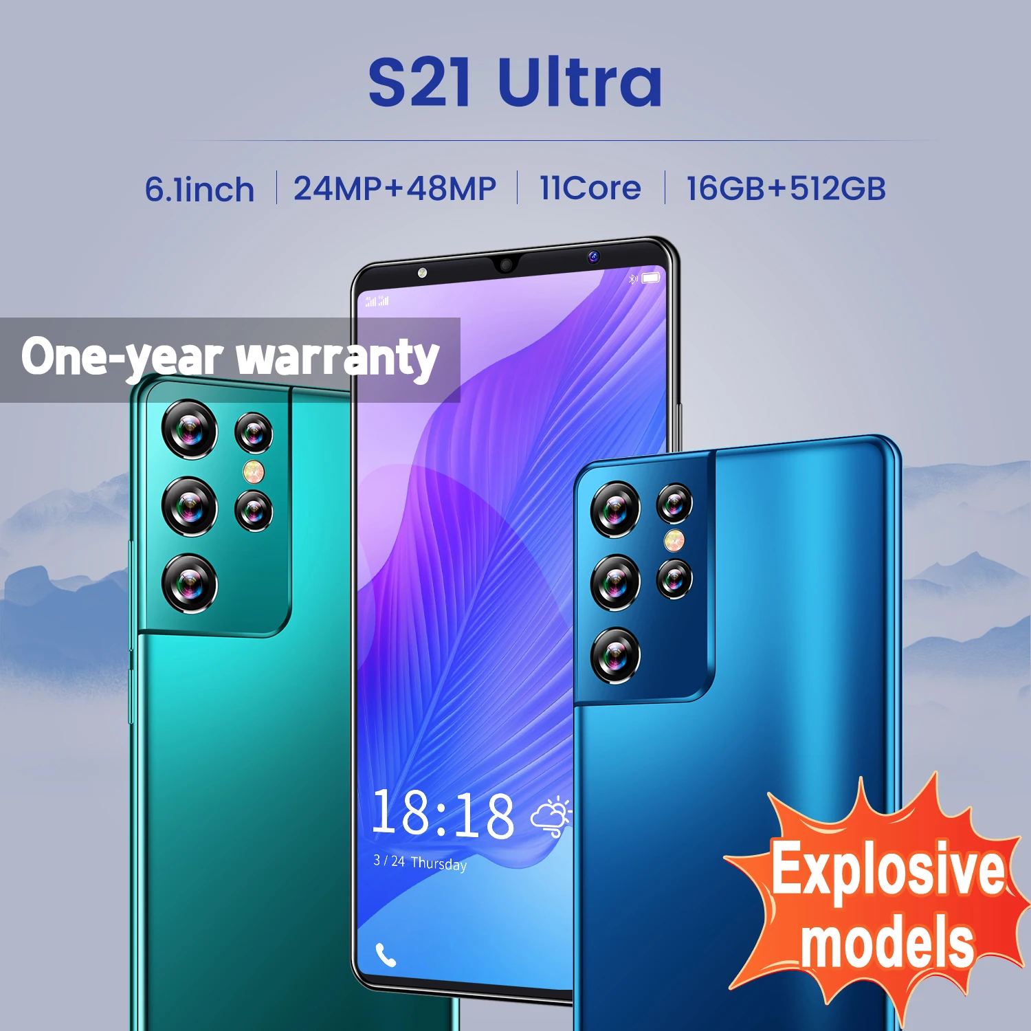 

Смартфон глобальная версия S21 Ultra, 6,1 дюйма, 5000 мАч, 16 ГБ + 512 Гб, Android