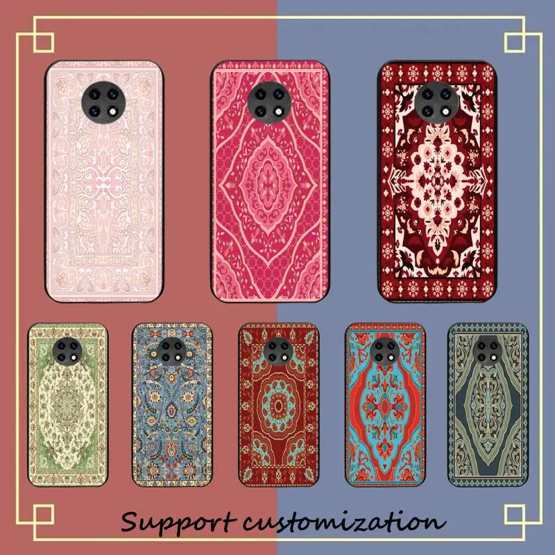 

YNDFCNB Retro Emboss Floral Flower Phone Case for Samsung S20 lite S21 S10 S9 plus for Redmi Note8 9pro for Huawei Y6 cover
