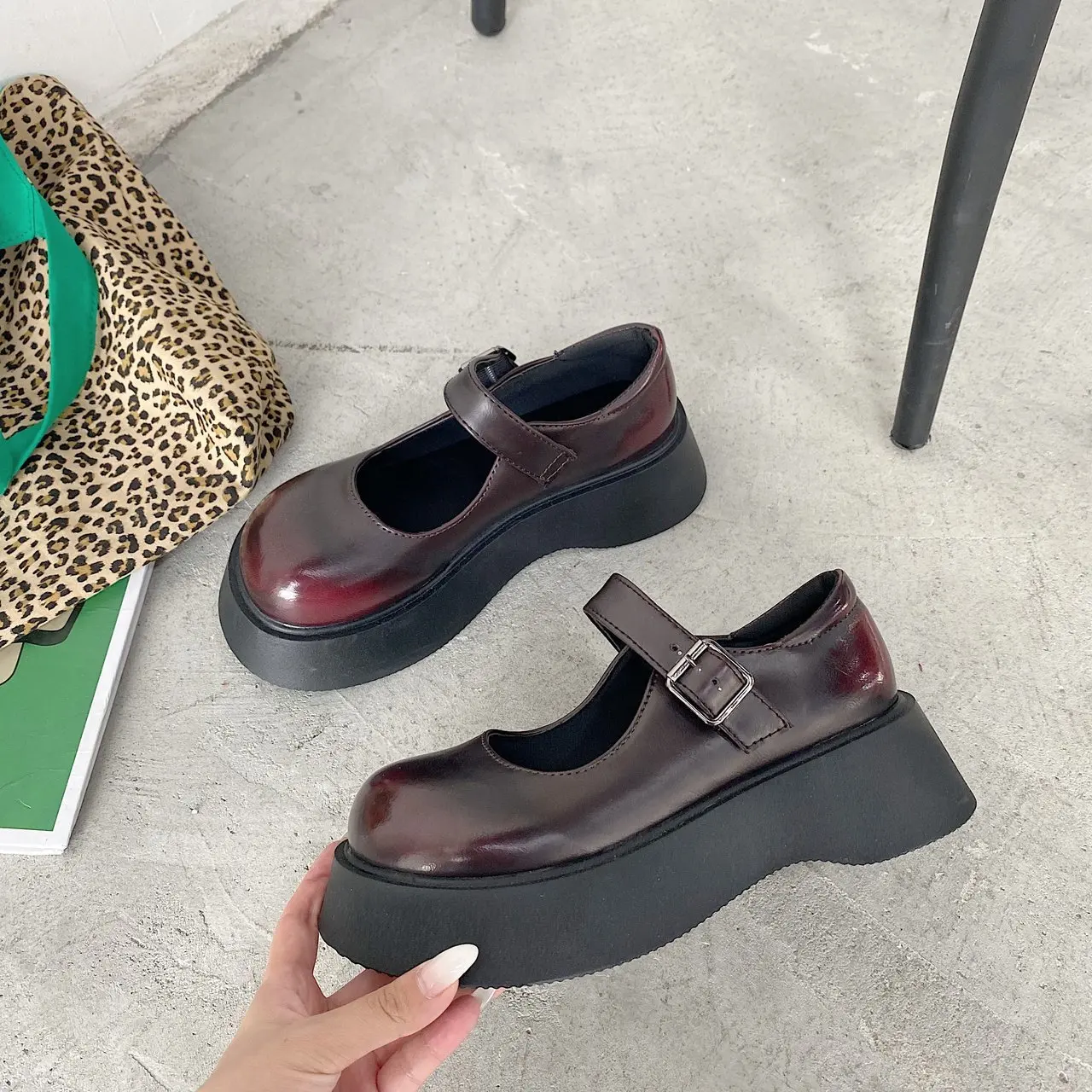 

Spring Autumn Women Mary Jane Shoes Fashion Shallow Buckle Ladies Pumps Elegant Outdoor Thick Heel Shoes DM-318