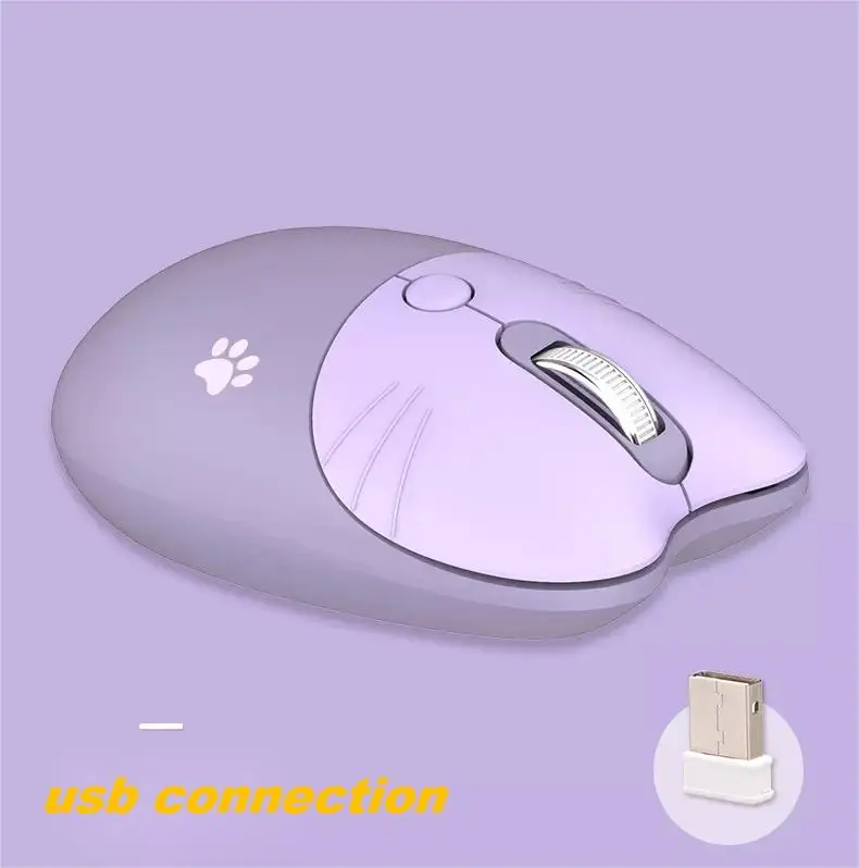 

Милая мультяшная мышь с котом 2,4G, Беспроводная оптическая Бесшумная компьютерная мышь, эргономичная мини-3D офисная игровая мышь для ребенка, девочки, подарок, для ПК и ноутбука