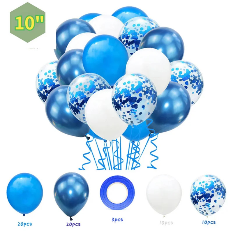 

10" Wedding Aluminium Ballons Set 60PC