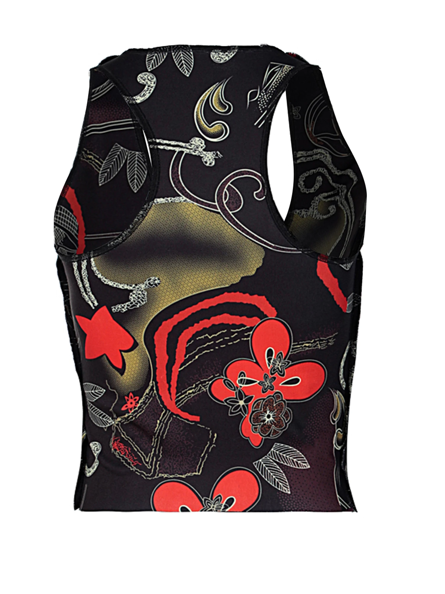 Кроп-Топ женский с принтом пикантная бандажная майка прорезями Модный Корсет топ