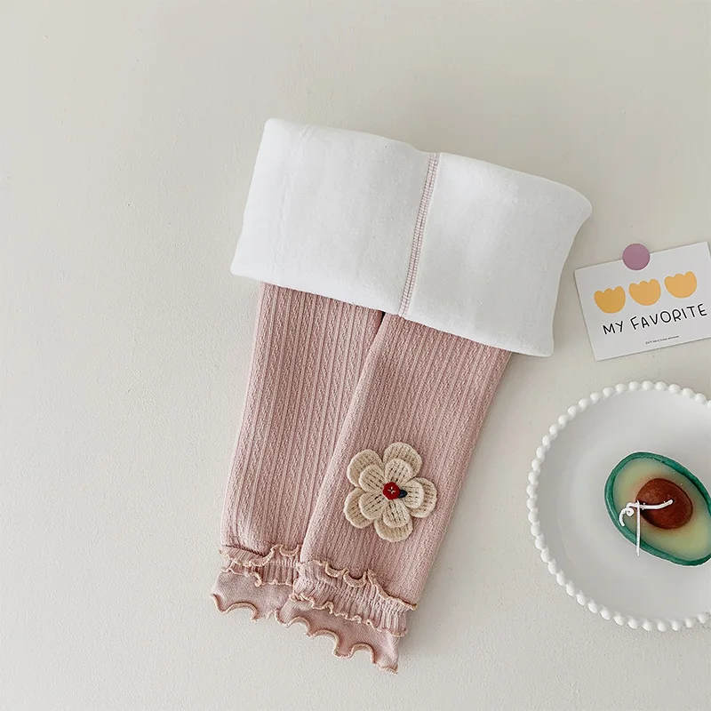 

Осенне-весенние детские штаны rinikind 2022, леггинсы для новорожденных девочек, теплые хлопковые штаны с цветочным рисунком, детские леггинсы дл...