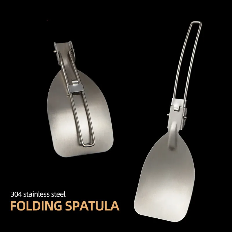 

Brand new outdoor folding frying shovel camping portable rice shovel barbecue picnic tableware mountaineering travel spatula