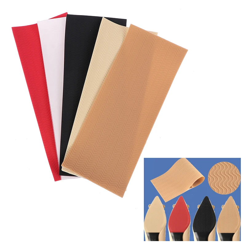 

2PCS High Heels Self-Adhesive Bottom Sheet Shoe Sole Protector Anti-Slip Replacement Rubber Soles Outsoles For Shoes Repair Mat