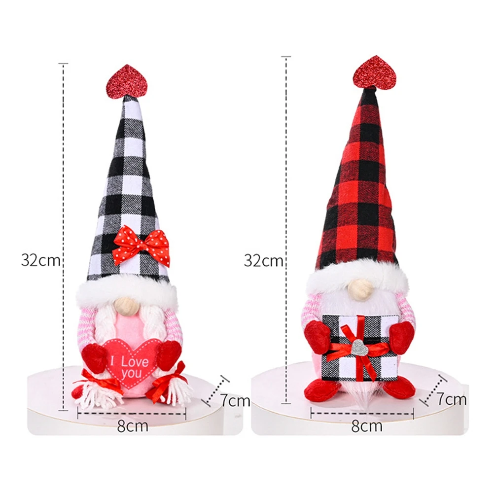 Плюшевые украшения в виде Гнома На День Святого Валентина 2 упаковки Шведский