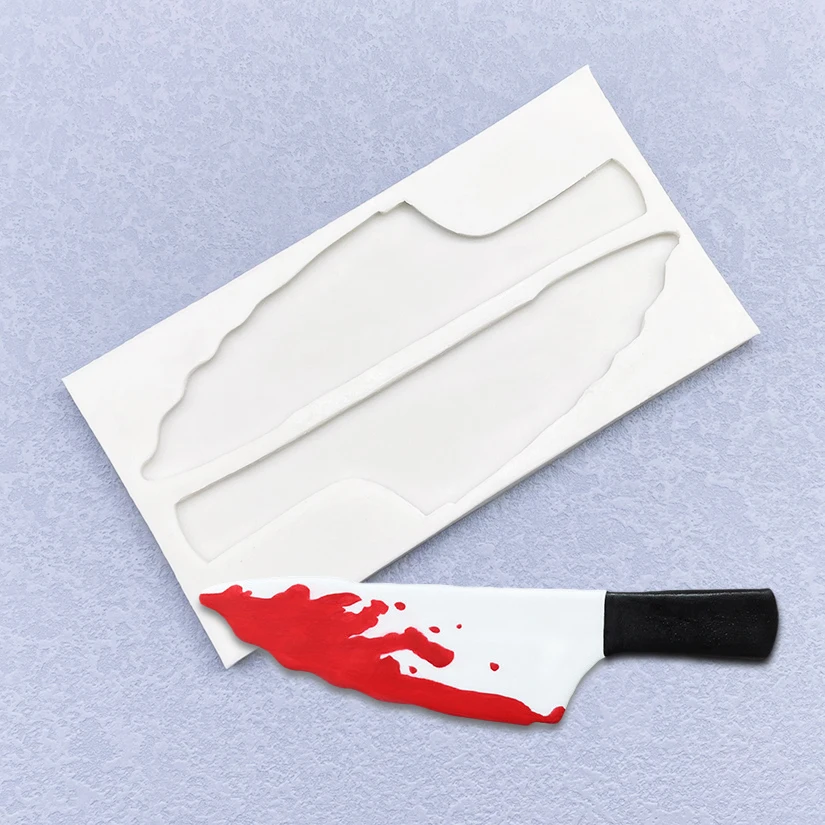 

Knife Dagger Halloween Silicone Sugarcraft Mold Resin Tools Cupcake Baking Mould Fondant Cake Decorating Tools
