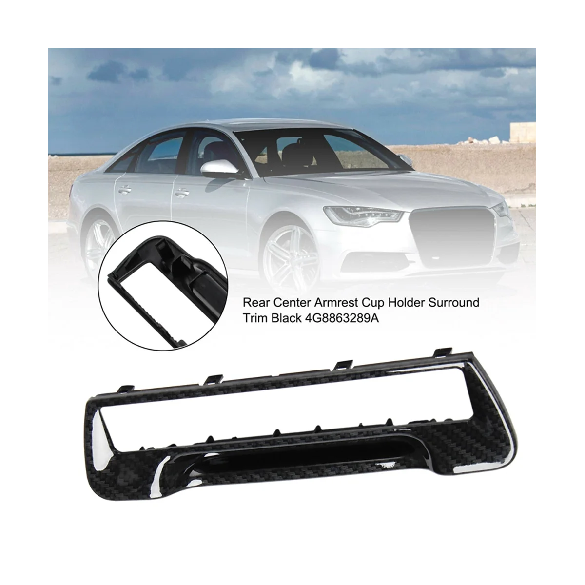 4G8863289A автомобильный подлокотник из углеродного волокна задний центральный