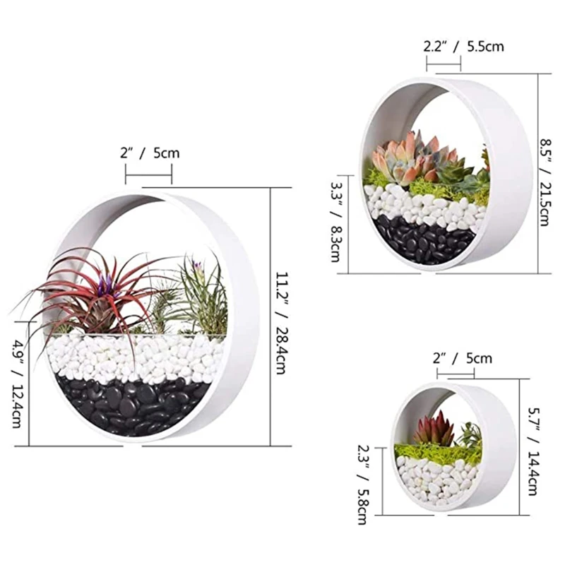 

CXV Hanging Succulent Planter Flower Pot, Wall Plant Holder Hanging Flower Shelf