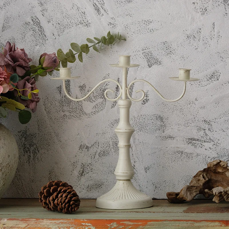 Золотистый/черный/белый металлический подсвечник 5-arm/3-arms свадебный канделябр