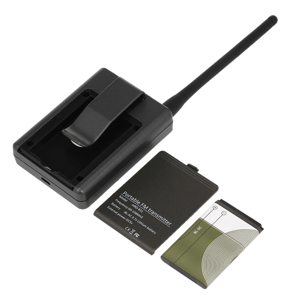 Портативный стерео цифровой FM-передатчик мини-радиостанция с микрофоном