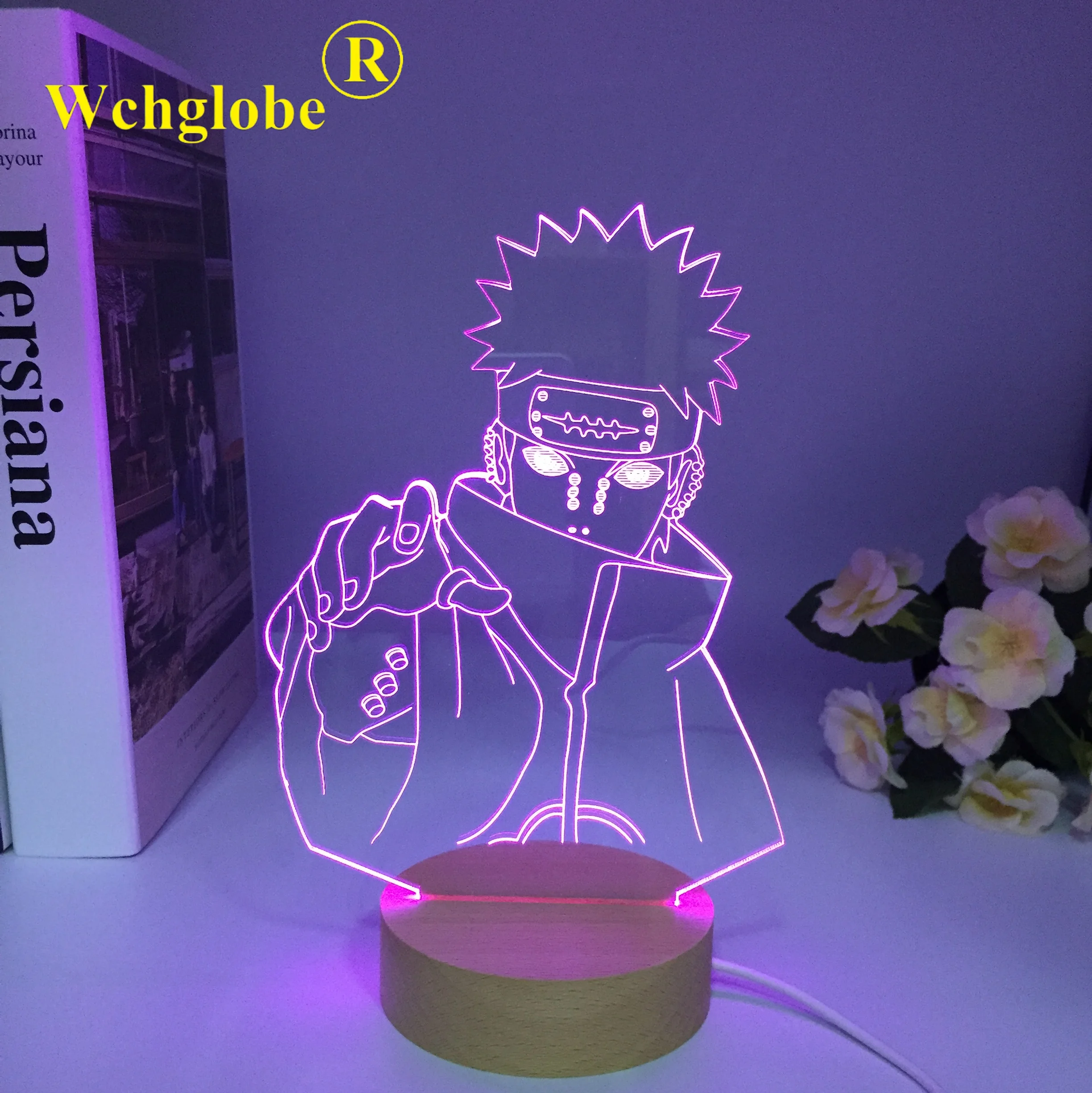 

3D ночник Nagato с 6 дорожками от боли, Детский Светильник с умным управлением, деревянная лампа с регулируемой яркостью, 7 цветов, для девочек