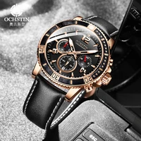 mens watch pilot series 6 pin mutilfuctional chronograph luxury top branded nylon leather watch for men sport waterproof watches