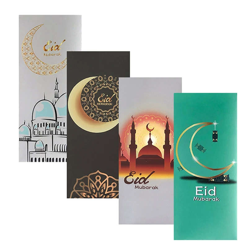 

6Pcs/pack Cash Envelopes Eid Mubarak Ramadan Gift Money Cash Decorative Paper Package Red Packet Party Supplies