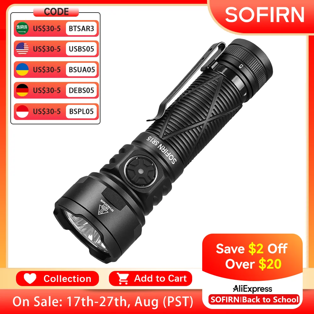 

Sofirn SR15 фонарик