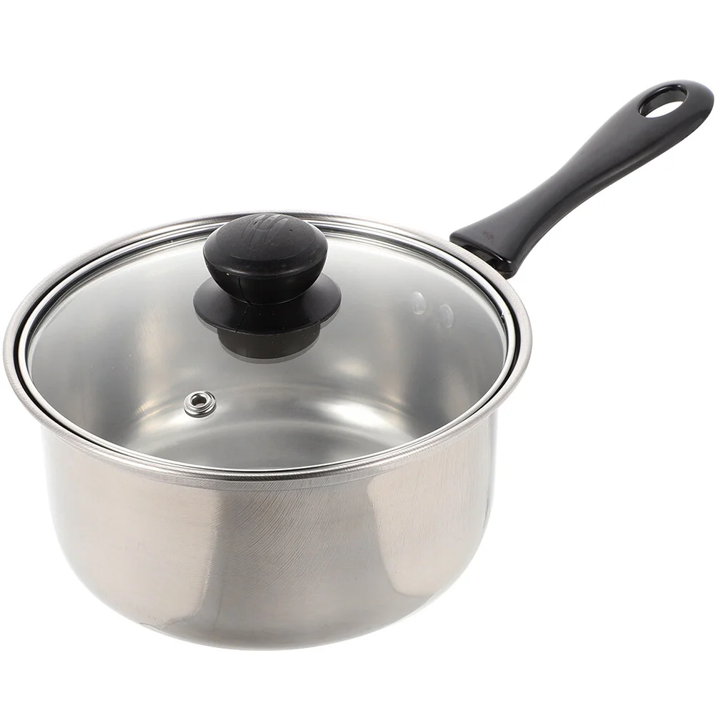 

Cooking Sauce Soup Saucepan Lid Baby Metal Pot Small Milk Stainless Steel Cover Chocolate