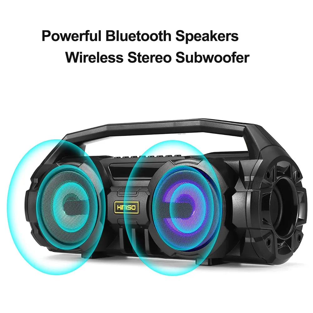 

Portable Bluetooth Speakers Powerful Column Home Theater Bass Karaoke Music Center with Mic FM Radio Wireless Stereo Subwoofer