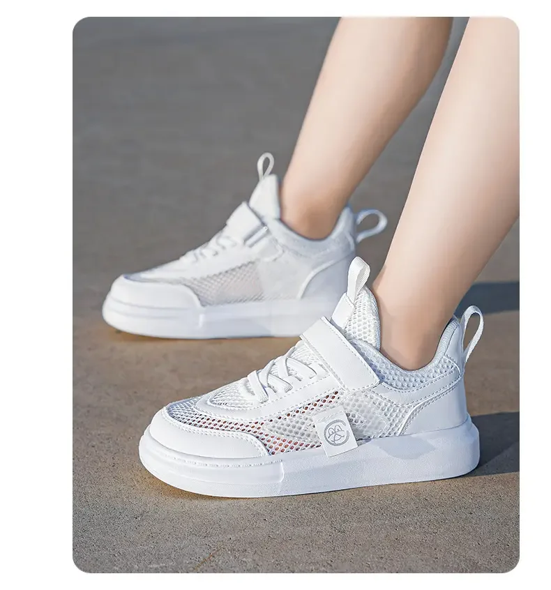 

Summer Childrens Mesh Casual Sports Shoes Boys Girls Soft Bottom Non Slip Breathable Wear Resistant Color Matching Boad Shoes