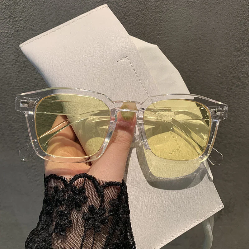 Fashion Square Sunglasses Woman Brand Designer Candy Colors Sun Glasses Female Retro Rivet Red Blue Mirror Oculos De Sol images - 6