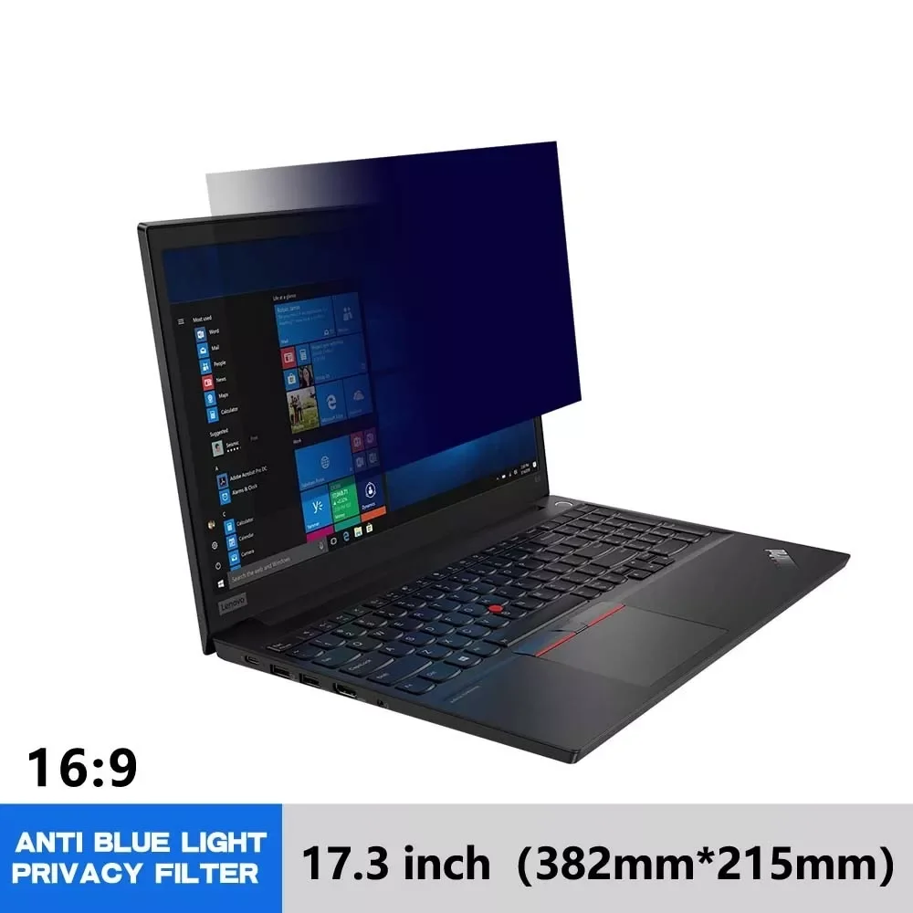 

NEW2023 New 17.3 Inch Anti-Blue Light Privacy Filter Anti-Glare Screen Protective Film for 16:9 Laptop 382mm*215mm