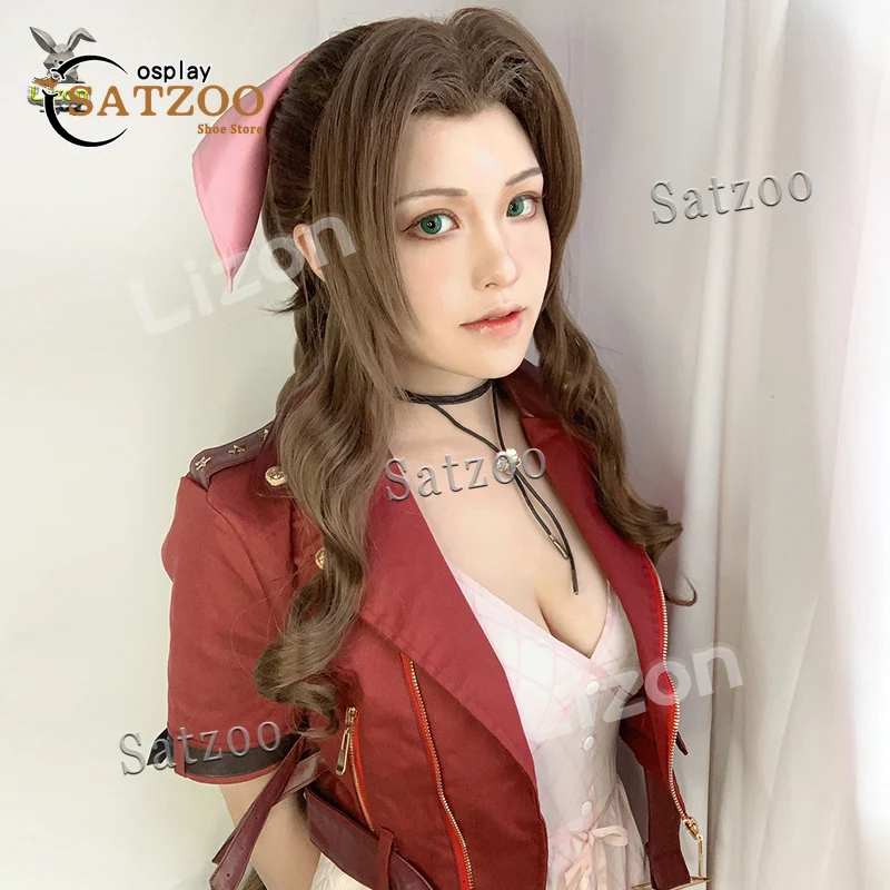 Final Fantasy Vii 7 Аэрит Гейнсборо Косплей Парик 100 СМ Коричневый Термостойкий