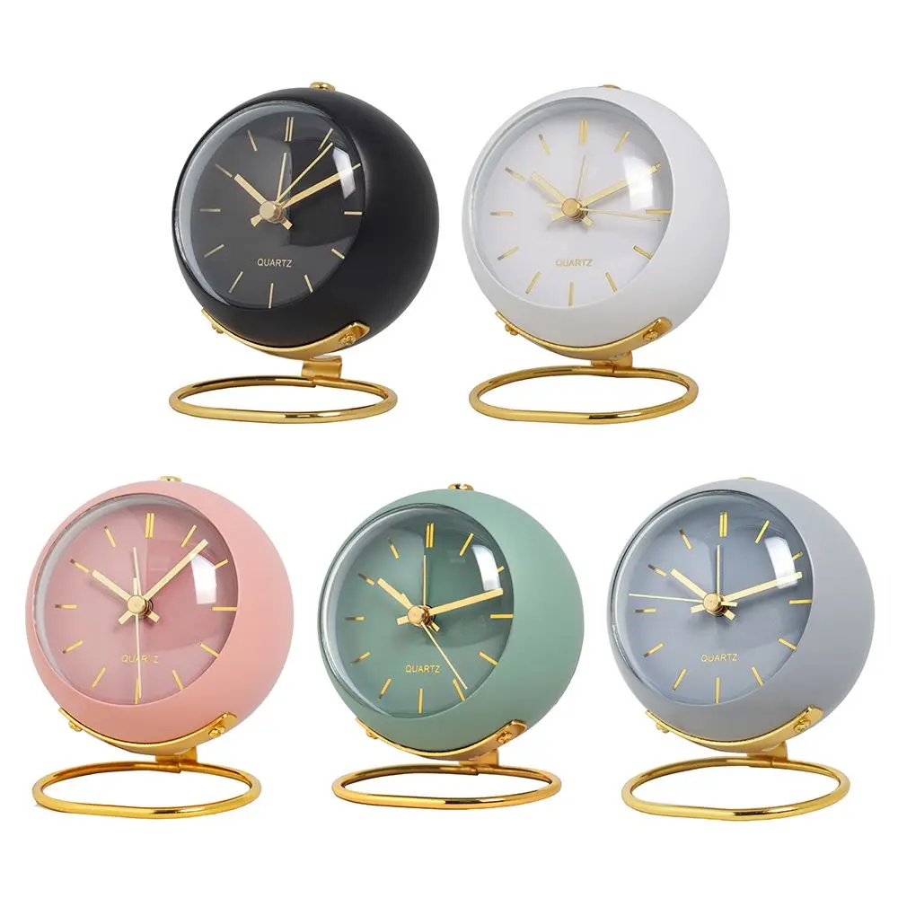 

Retro Home Decoration Silent With Night Light Movement Bedroom Alarm Clock Sleep Trainier Quartz Desk Clock