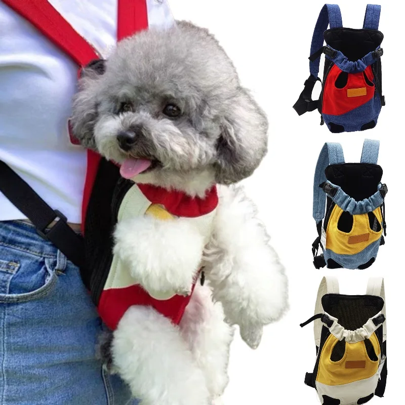 

Cute Backpack Dog and Cat Walking Carrier Portable Outdoor Chest Breathable Travel Carry Backpacks Canvas Bags Pet Acessorios
