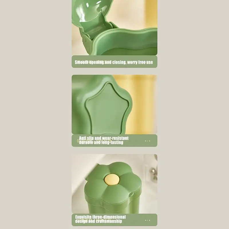 Настольная корзина для мусора маленькая настольная с крышкой ванной комнаты