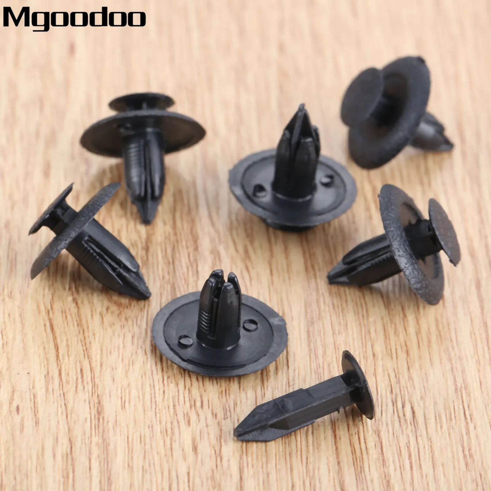 

Mgoodoo 50 шт. Фиксатор заклепки для автомобиля, нажимной фиксатор для крыла двигателя, обшивки двери, панели, бампера, нейлоновый зажим 8 мм, крепежи для Mazda 323