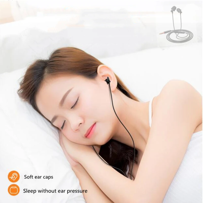

Anti Noise Soft Sleeping Headphones Silicone Wired Noise Cancelling Sleep Universal with Mic 3.5mm Type C Plug Earphone for ASMR