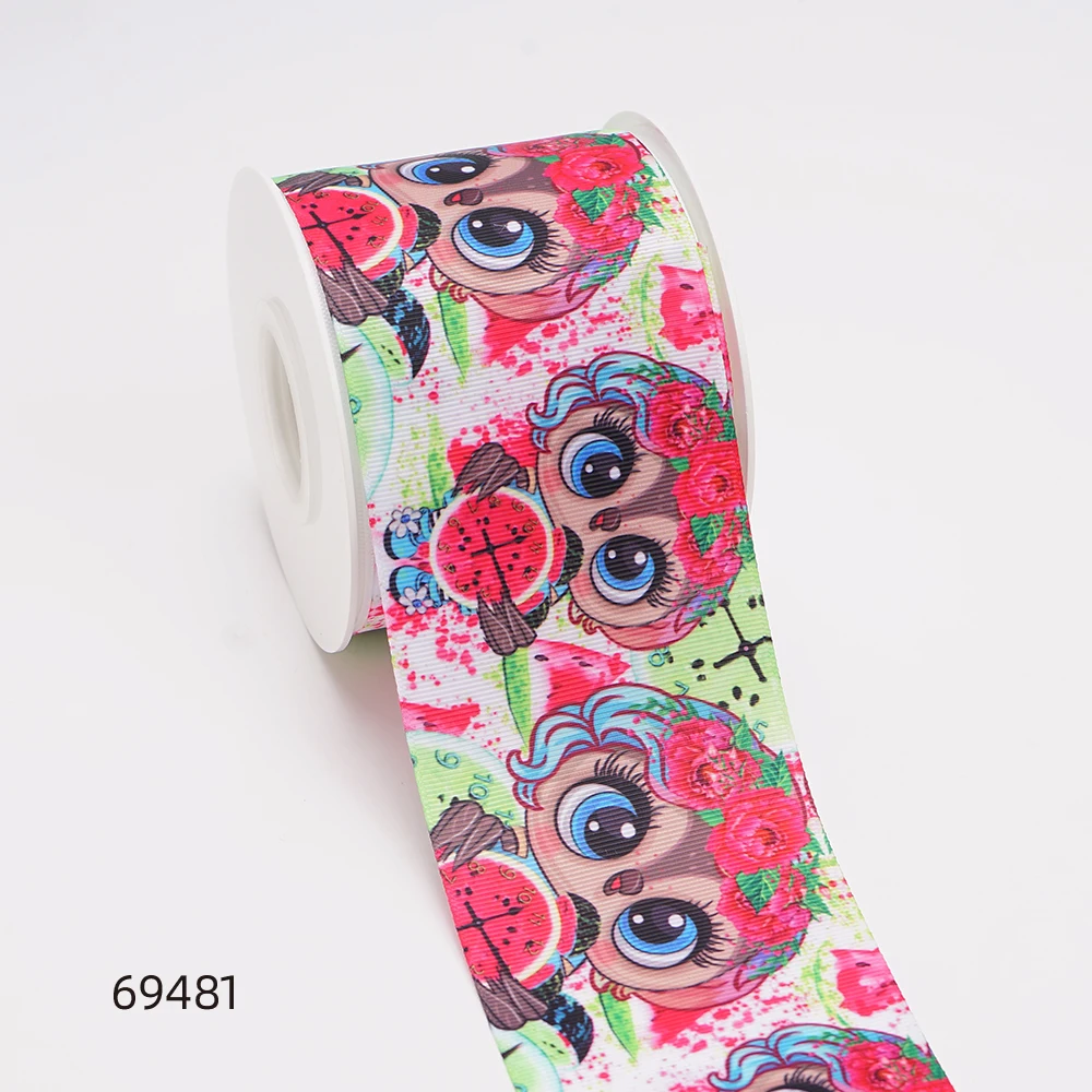 5 ярдов атласные ленты с принтом животных для бантов 68214 |