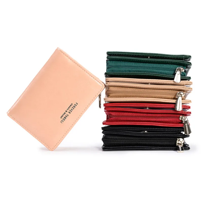 

2022 Women Multi-Card Wallet Small Cute Wallet Women Short Leather Women Wallets Zipper Purses Female Purse Clutch