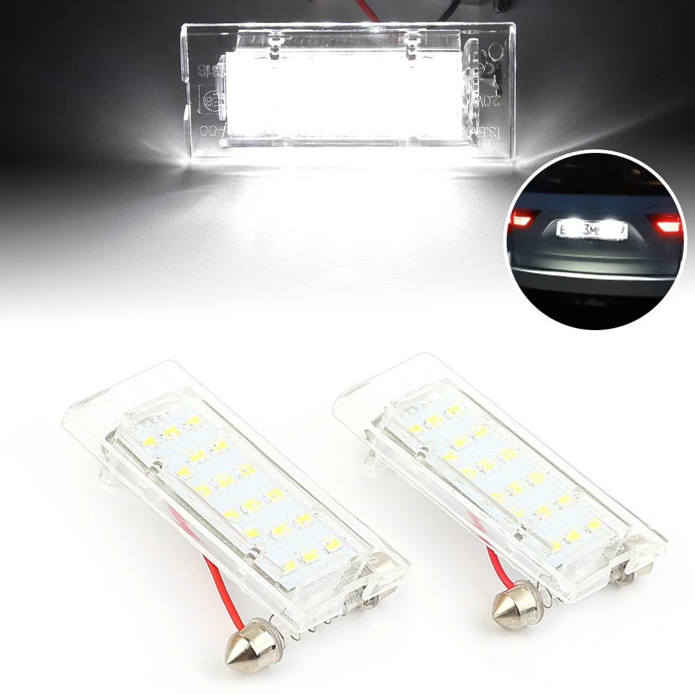 

2Pcs For BMW X5 E53 2001-2006 For BMW X3 E83 2004-2009 LED Number License Plate Light White Tag Plate Lamp Car Accessories